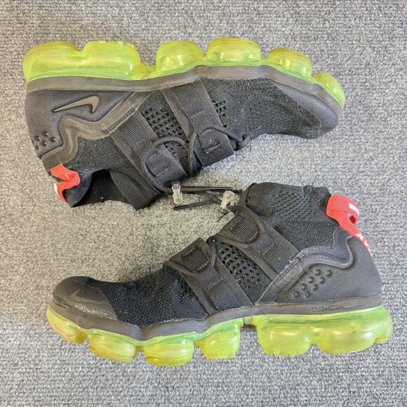 Nike Air‎ Vapormax Shoes Men US 8.5 Flyknit Black Volt Green Rare AH6834-007 - Picture 3 of 8